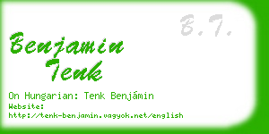 benjamin tenk business card