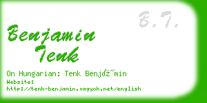 benjamin tenk business card